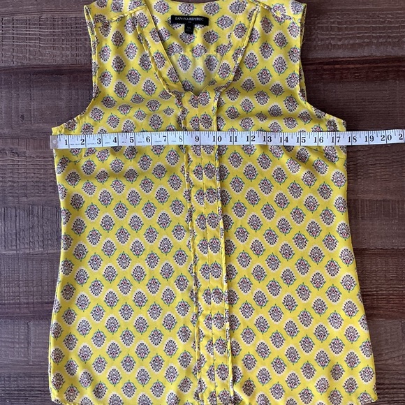 Banana Republic Yellow and Purple Sleeveless Blouse - Picture 3 of 7